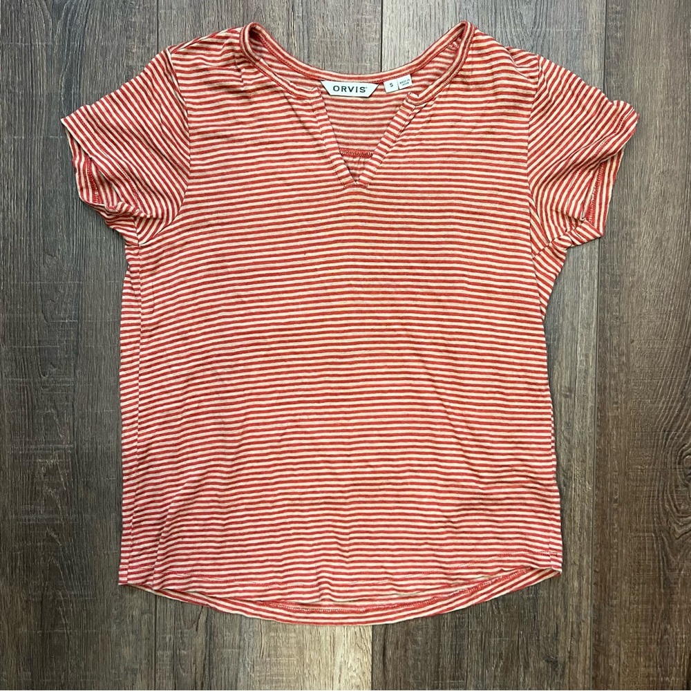 Orvis Linen Striped T Shirt